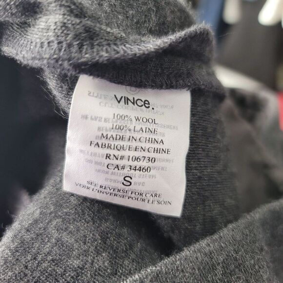 Vince Gray Dress Womens Size Small Wool Sleeveless Rhinestones Pockets - Picture 7 of 7